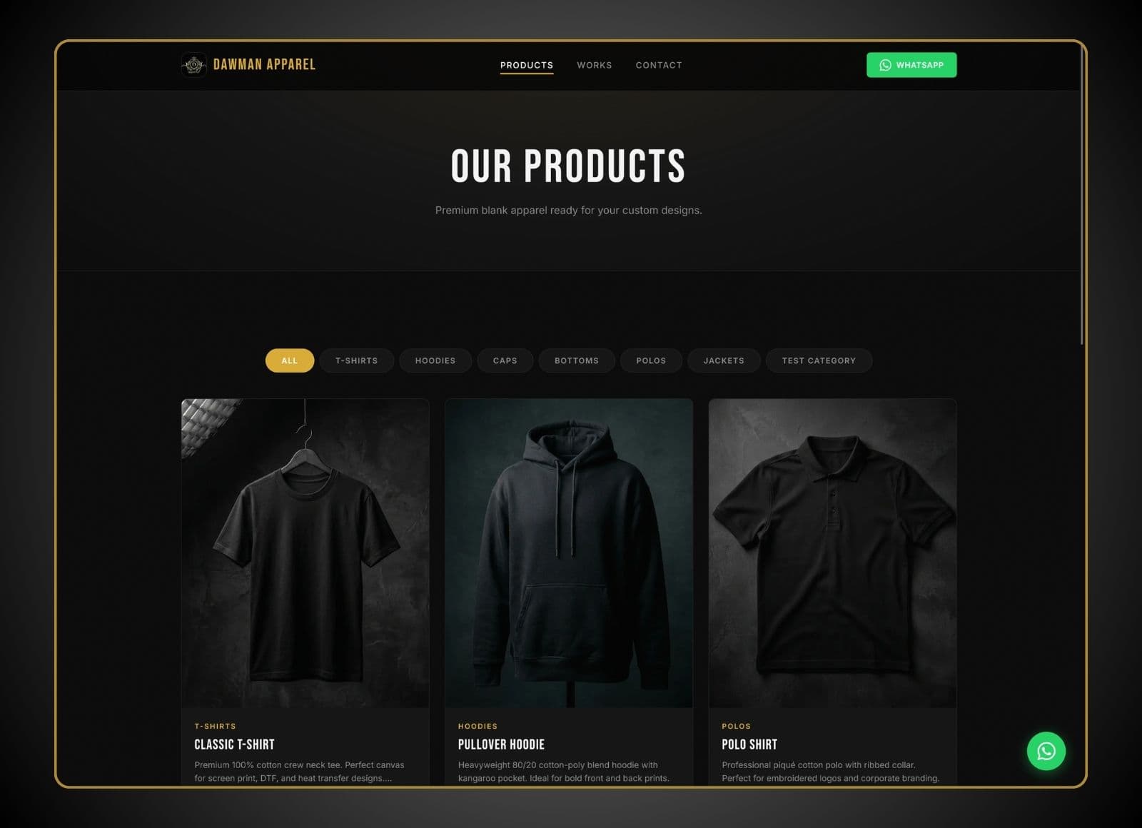 Dawman Apparel Website